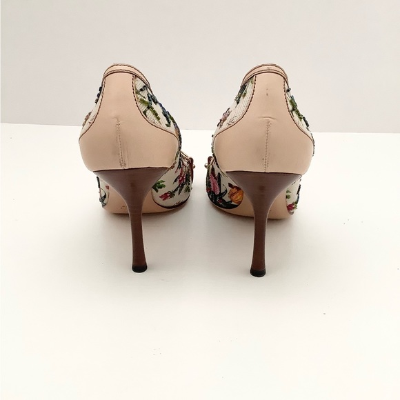 RARE GUCCI HORSE BIT BEADED EMBELLISHED HEELS - Picture 6 of 7